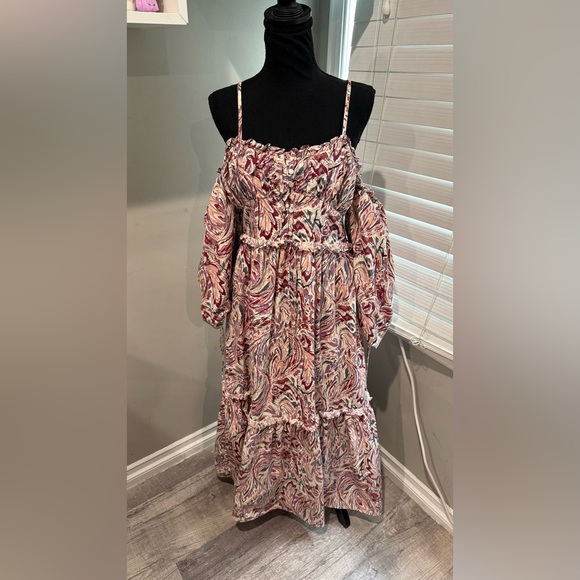 House‎ of Harlow 1960 Paisley Puff-Sleeved Maxi Dress - Picture 4 of 9